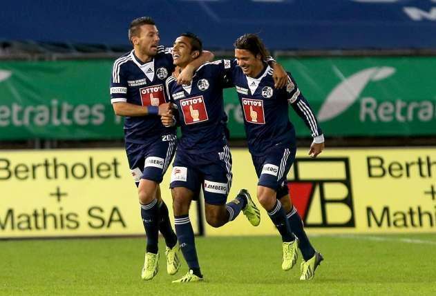 فرحة كهربا بهدفه في لوزان