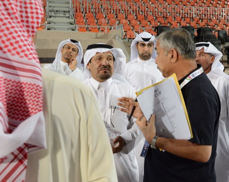 وفد الاتحاد الآسيوي يشرف على استكمال الملاحظات في ملعب المباراة الصداقة والسلام