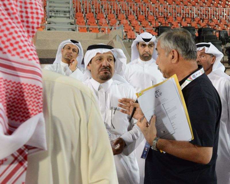 وفد الاتحاد الآسيوي يشرف على استكمال الملاحظات في ملعب المباراة الصداقة والسلام