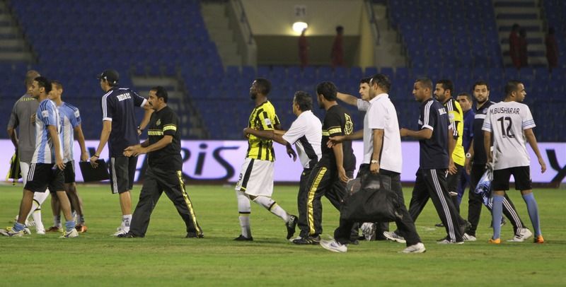 احداث عنف وشغب اندلعت عقب مباراة النهضة والاتحاد