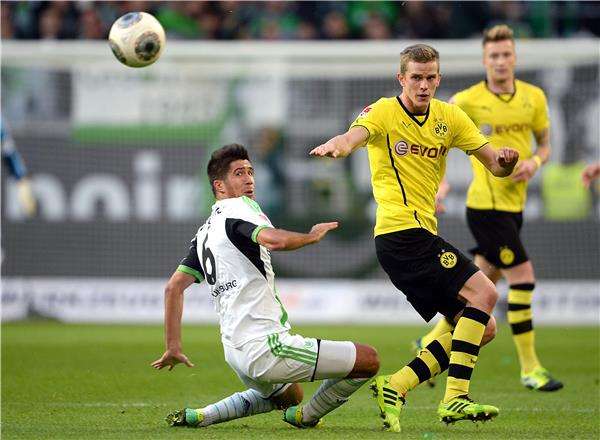 من مباراة دورتموند وفولفسبورج