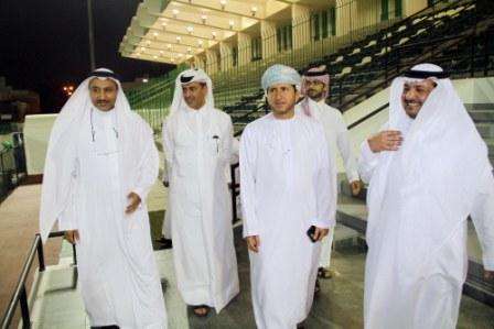 وفد الاتحادات الخليجية يتفقد الأهلي