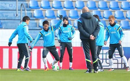 التدريب الأخير لمنتخب اليابان في استاد كريستال ارينا ببلجيكا