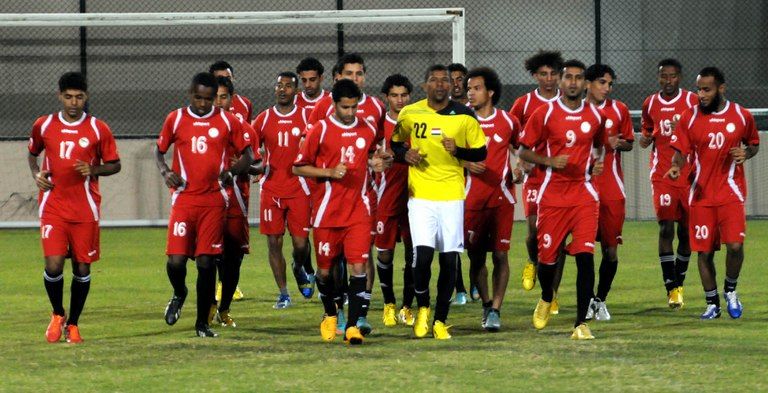 لقطات من التدريب الاول للمنتخب اليمني في البحرين اليوم