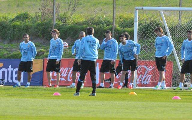 جانب من تدريبات منتخب اوروجواي  