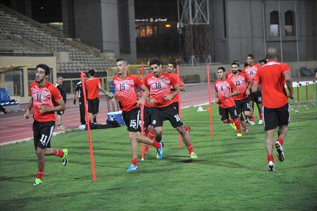 لقطة من تدريبات المنتخب البحريني