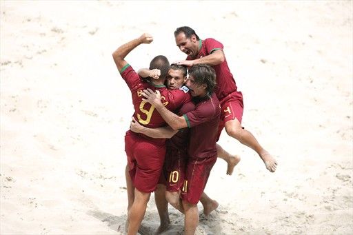فرحة لاعبي المنتخب البرتغالي بأحد الأهداف