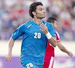 يوسف ناصر يحتفل بهدفه الثاني والثالث للكويت في مرمى تايلاند