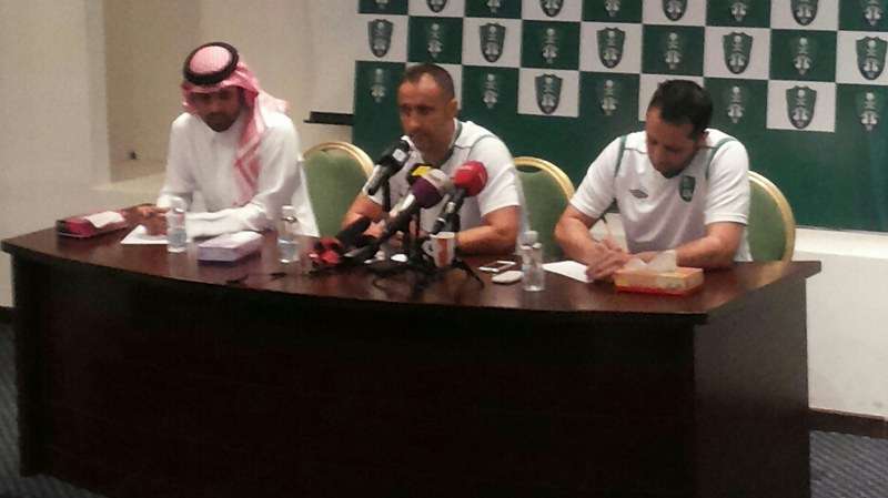 جانب من المؤتمر الصحفي اليوم لمدرب الاهلي