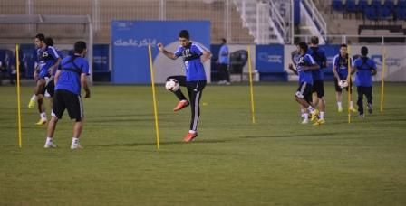 جانب من تدريبات الهلال مساء اليوم