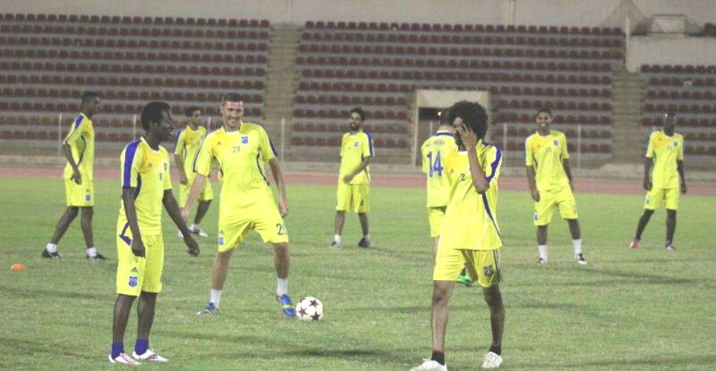 من تدريبات فريق النصر استعدادا لمباراة الكاس