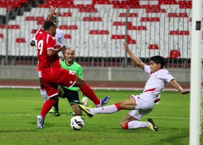 صورة من مباراة المحرق وسترة
