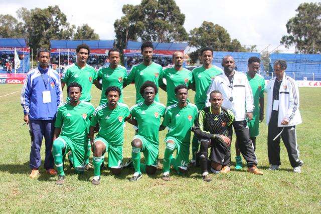 المنتخب الإريتري في مباراته الأولى ضد السودان بسيكافا