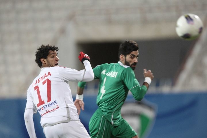عصام جمعة سجل هدف التعادل للكويت في مرمى العربي