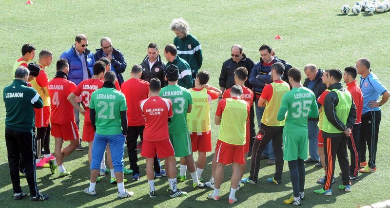 صور من تدريبات منتخب لبنان على ملعب الصفاء اليوم
