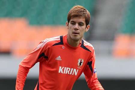 جاسورو هاسيجاوا بتدريبات منتخب اليابان عام 2012