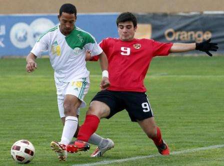 من لقاء سابق بين الأهلي واتحاد الرمثا الطامحان للصعود