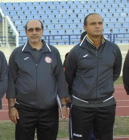 مدير منتخب لبنان فؤاد بهلوان مع المدرب جيانيني