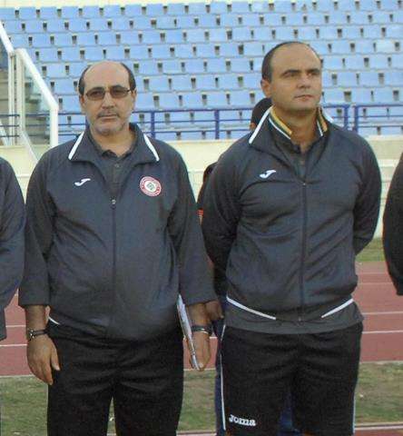 مدير منتخب لبنان فؤاد بهلوان مع المدرب جيانيني