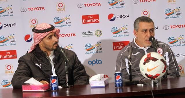 المصري سعد مدرب الفيصلي بالمؤتمر الصحفي