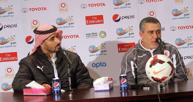 المصري سعد مدرب الفيصلي بالمؤتمر الصحفي