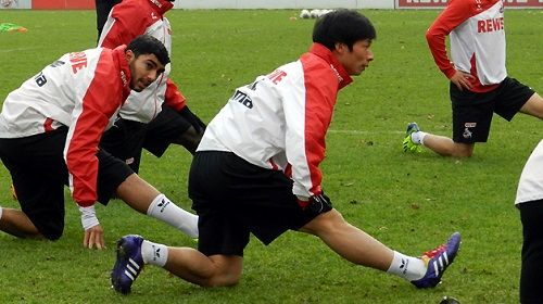  كازوكي ناجاساوا في تدريبات فريق كولن الالماني