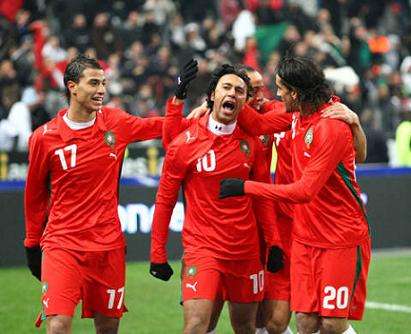 فرحة لاعبي المنتخب المغربي خلال آخر مواجهة