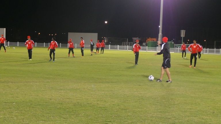 من تدريبات المنتخب البحريني 