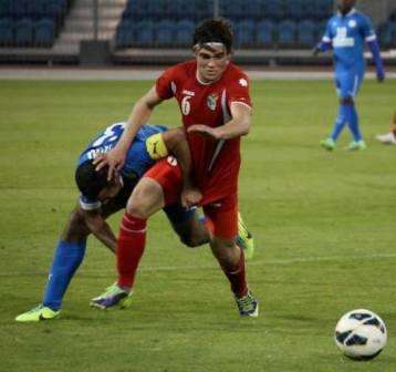 الداوود خلال مشاركته في المباراة أمام الحد البحريني