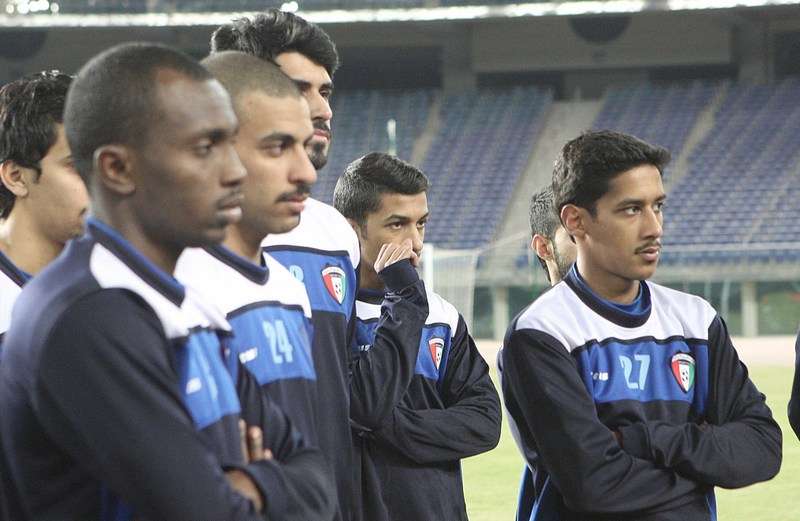 جانب من أستعدادات المنتخب الكويتي لمواجهة منتخب لبنان