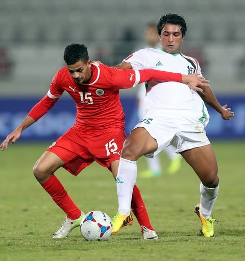 صورة من مباراة البحرين والعراق في بطولة غرب آسيا