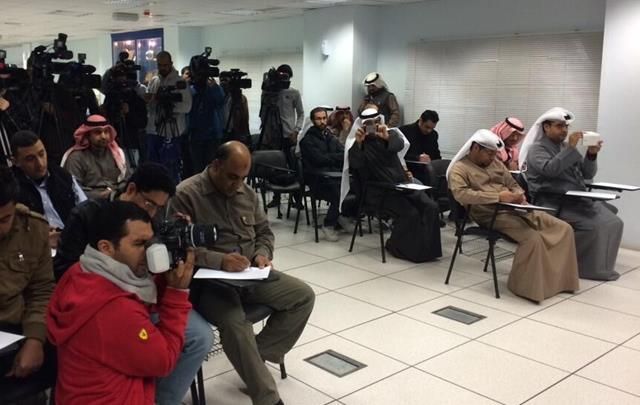 وسائل الاعلام تتابع المؤتمر الصحفي