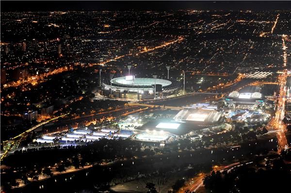 صورة علوية لمجمع ملبورن بارك 