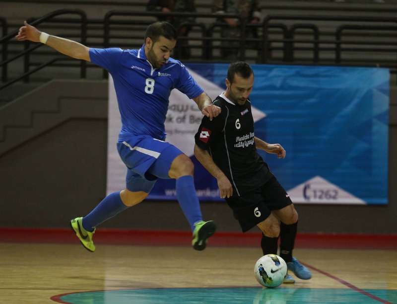 من سلسلة نهائي بطولة لبنان لكرة الصالات بين بنك بيروت والصداقة