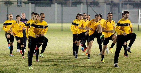 من تدريبات النشامى الأخير في دبي اليوم
