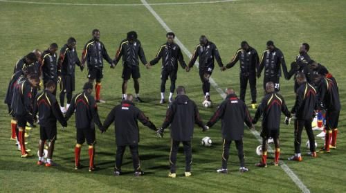 صورة أرشيفية لمران المنتخب الغاني 