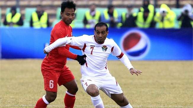 من لقاء الذهاب بين الأردن وسنغافورة 