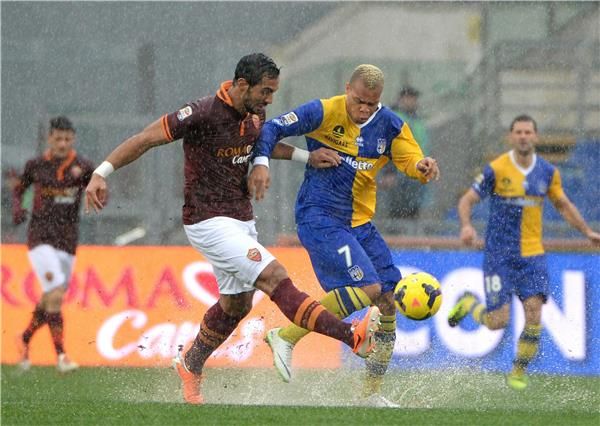 روما مع بارما في المباراة التي الغيت أمس بالدوري
