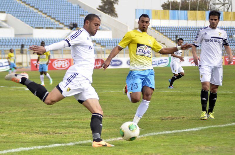 لقطة ارشيفية لمباراة الإسماعيلي ووداي دجلة والتي تعثر فيها بهدفين لهدف