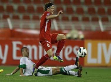 محمد الداود خلال مشاركته مع منتخب الاردن في بطولة آسيا تحت 22 عاما