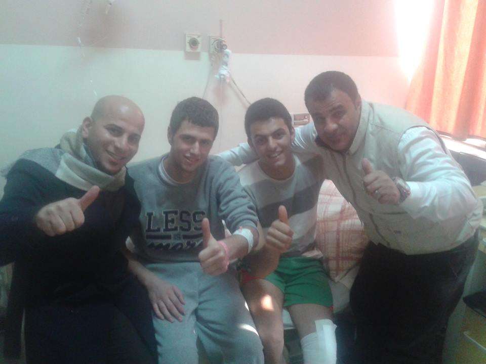 المسامعة وأبو الكاس مع اللاعبين الفلسطينيين