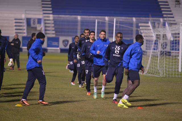 جانب من تدريب الهلال مساء اليوم