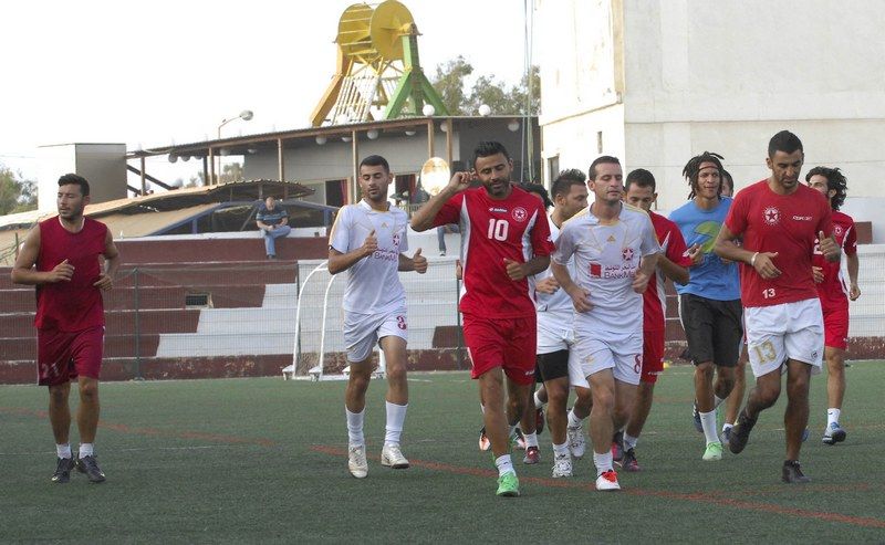 من تدريبات النجمة على ملعبه في المنارة