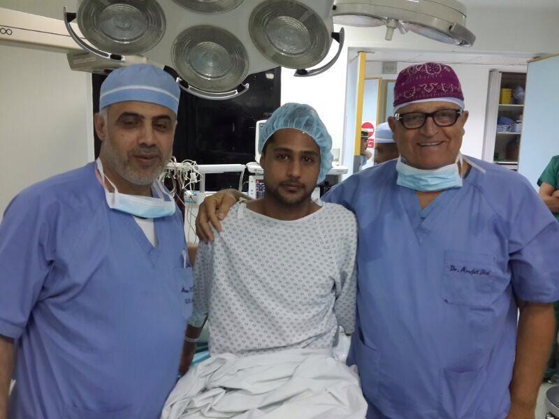 أبو غرقود بعد اجراء العملية الجراحية