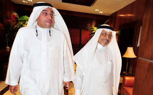 محمد الفايز رئيس الاتحاد السابق ونائبه عادل جمجوم