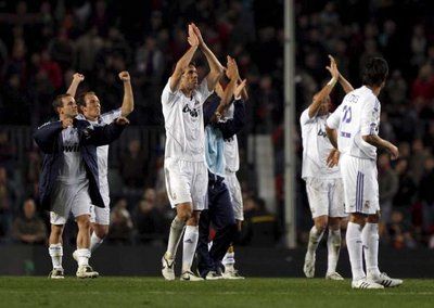 فرحة لاعبي ريال مدريد في نهاية المباراة