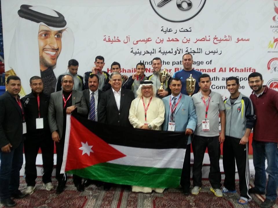 لقطة جامعة لبعثة الأردن بعد انتزاع الميداليات الذهبية