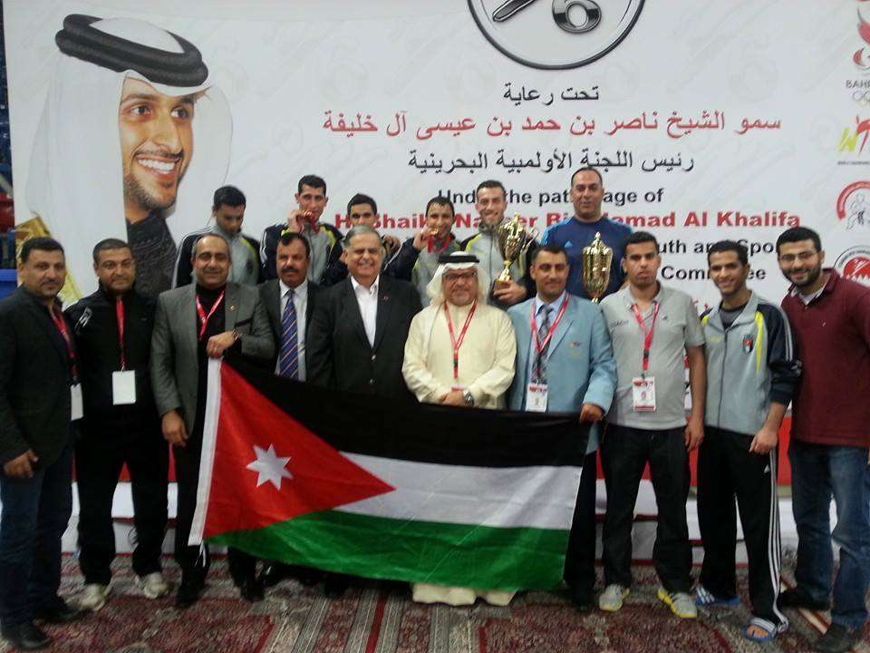 لقطة جامعة لبعثة الأردن بعد انتزاع الميداليات الذهبية