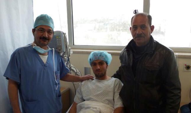 عمر غازي بعد اجراء العملية اليوم