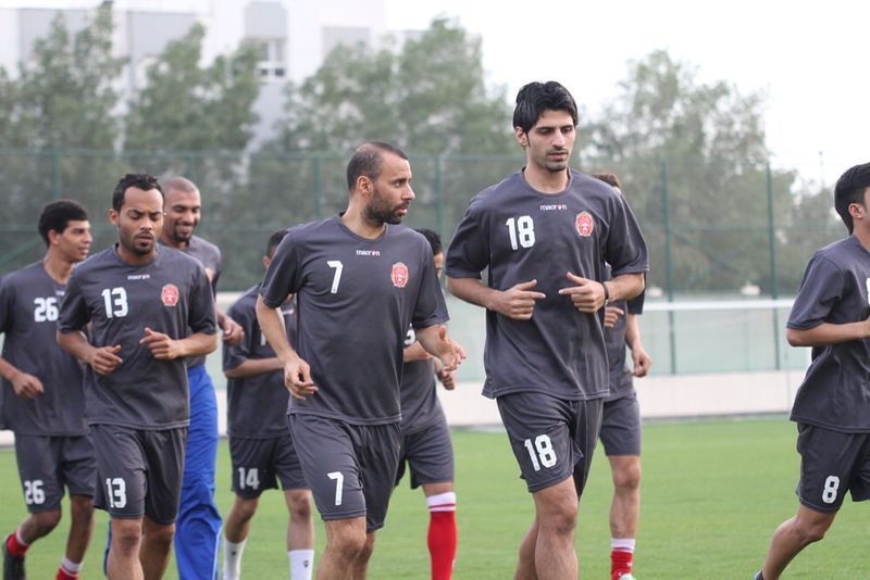 جانب من التدريب الاخير للمحرق قبل السفر الى دبي